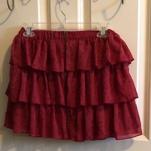 Red Frilly Skirt